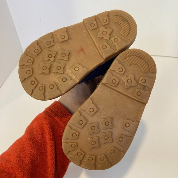 Kids Blue Suede Ankle Boot 15 Size 7-8? Pooh Bear Mexico Unbranded Missing Lace - Picture 8 of 11